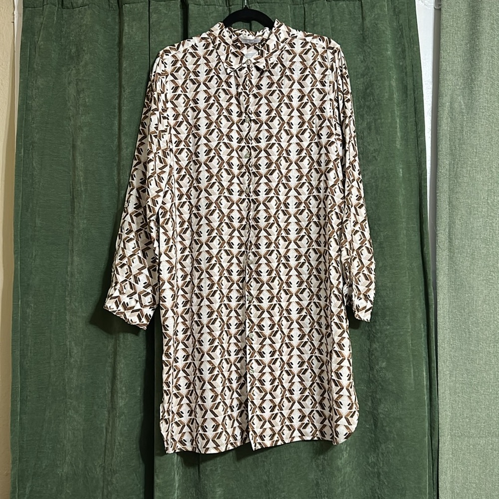 Chico's Brown Long Sleeve Dress
